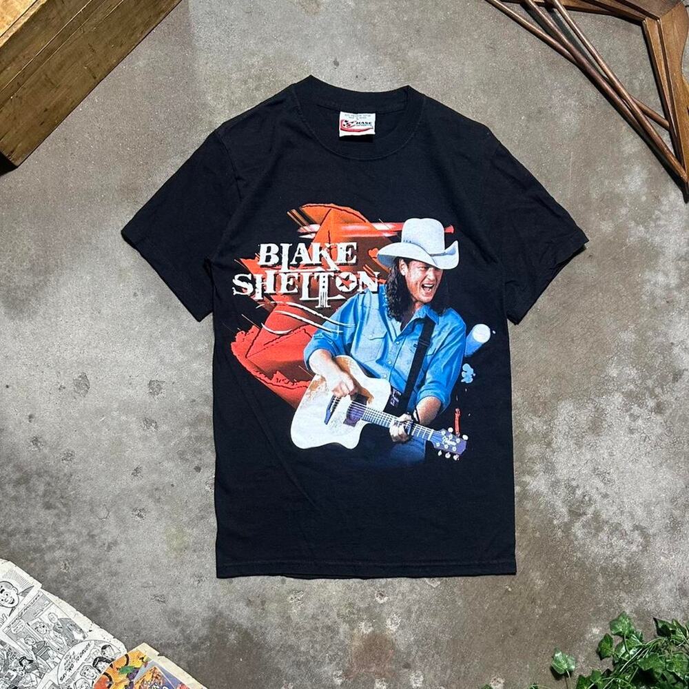 Vintage 90s Blake Shelton Chase Authentics Tee Mens Small Country Music Shirt